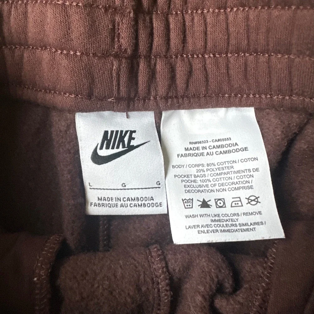 Nike Joggers Kids Large Brown Excellent Sportswear Club Fleece Sweatpants